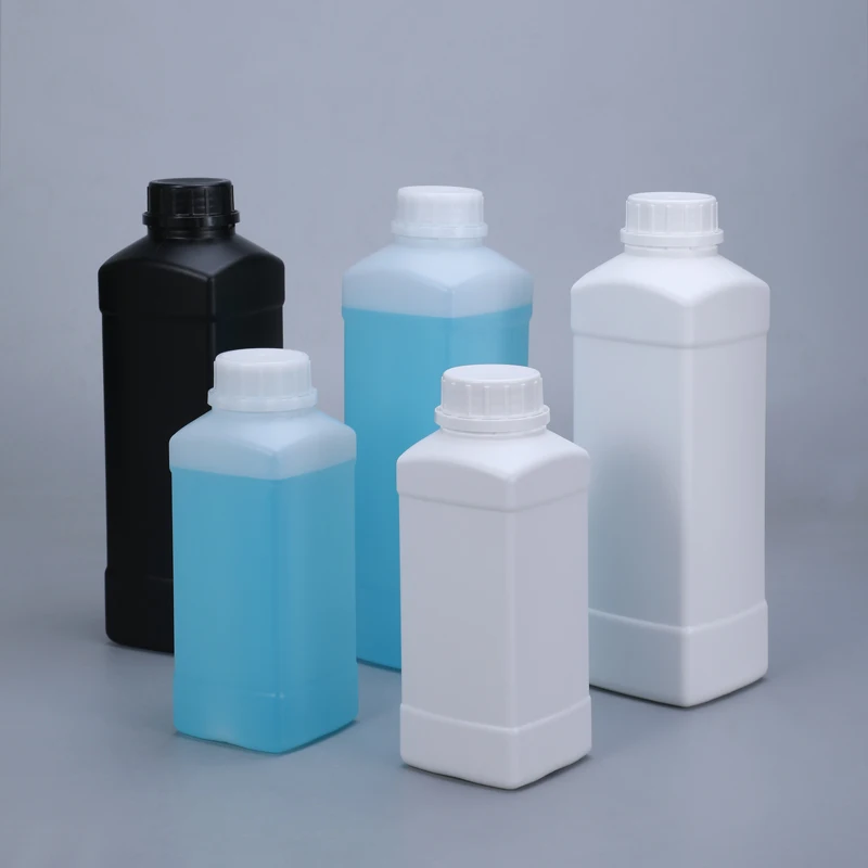 4x 1L Kunststoffflasche Behälter Rundflasche Wasserbehälter Plastemit Decke 