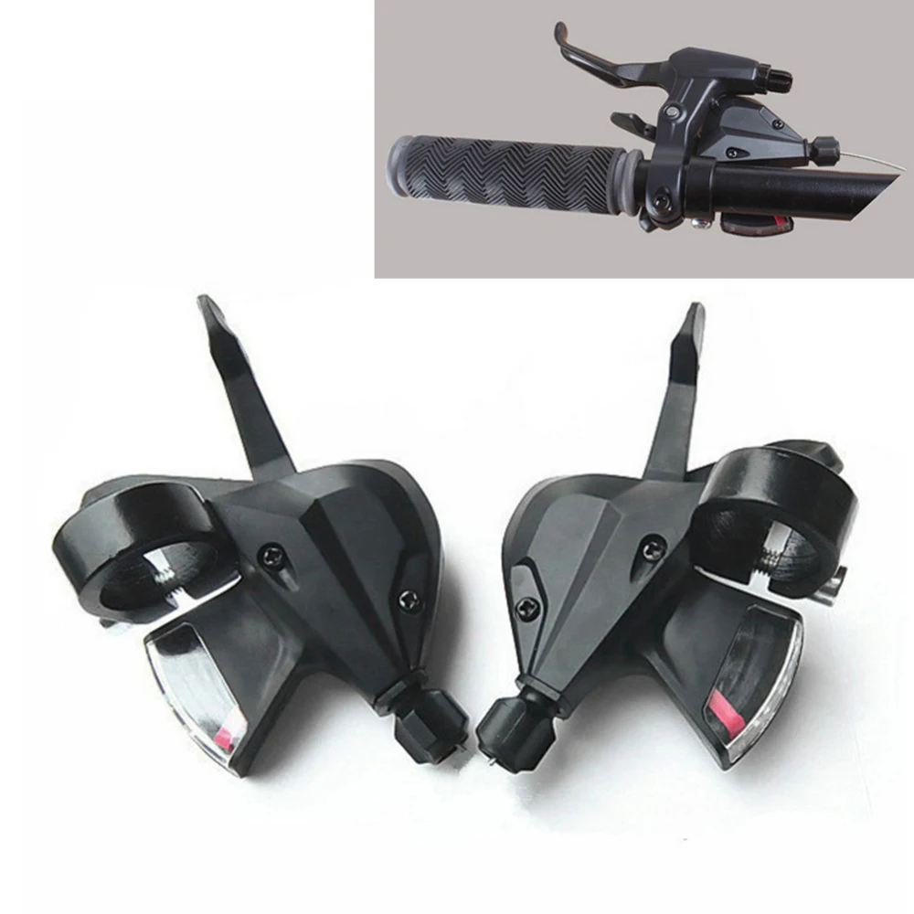 

2 Pc 3 x 8 Speed Shifter Trigger Set Rapidfire Plus with Shifter Cable Aluminum Alloy Speed Trip Shifters Compatible for Shimano