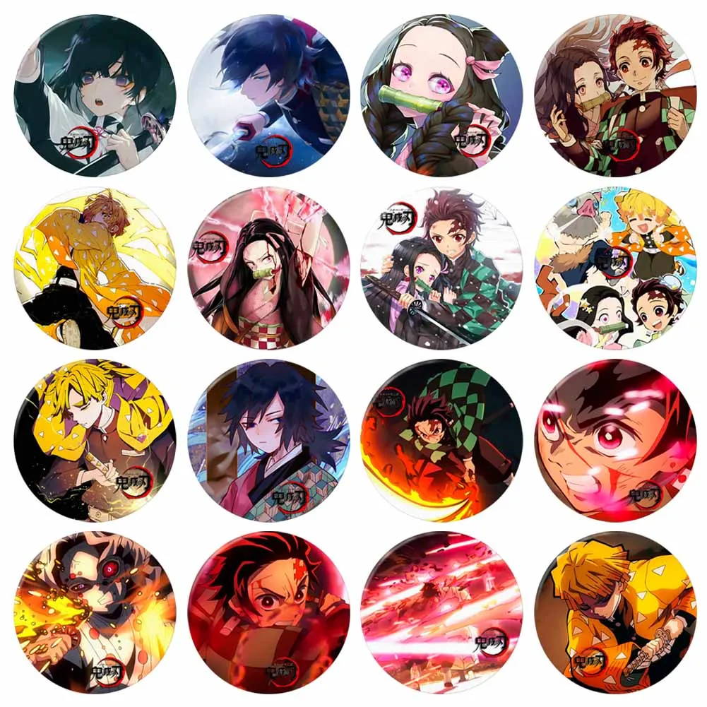 Anime Costumes Badge Demon Slayer: Kimetsu no Yaiba Kamado Tanjirou Pin Button Brooch Badge