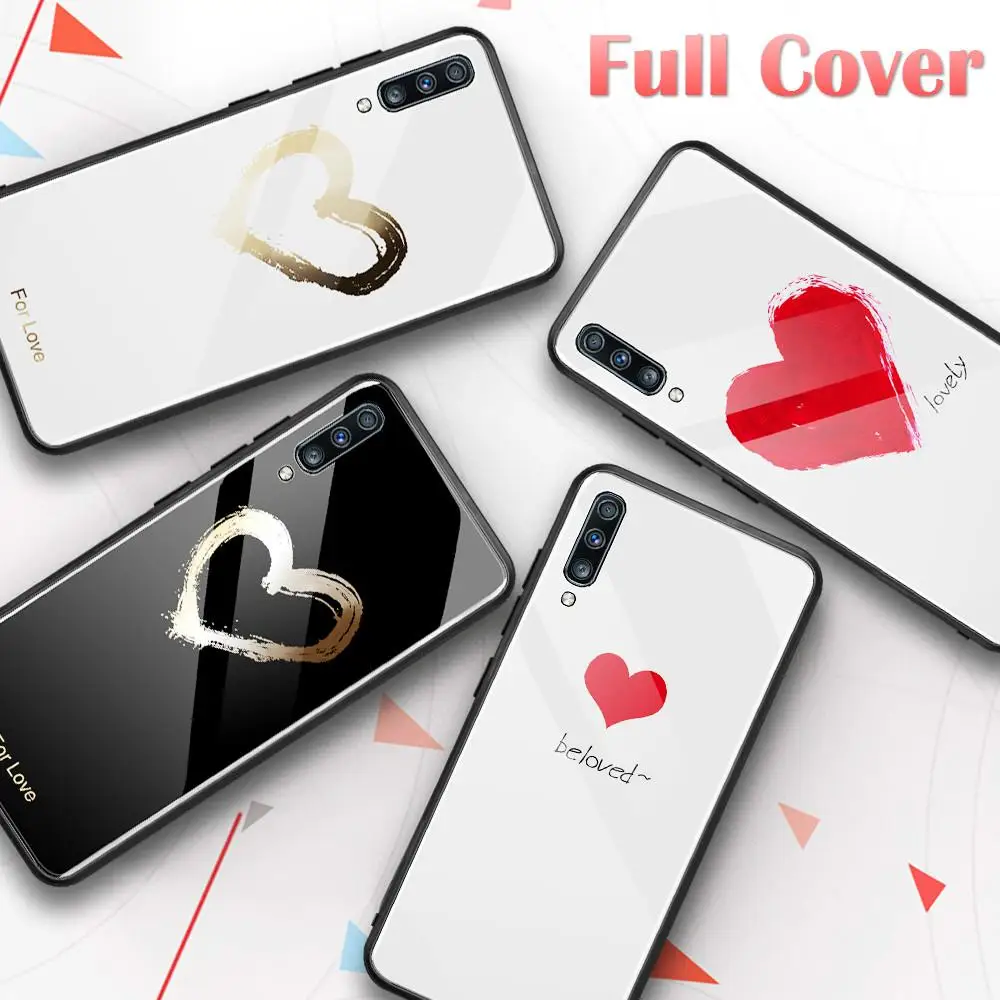 

Tempered Glass Case For Samsung Galaxy A70 A50 A30 A20 A10 M10 M20 A7 2018 Note 8 9 10 Pro Shockproof Cover Space Gradient Case