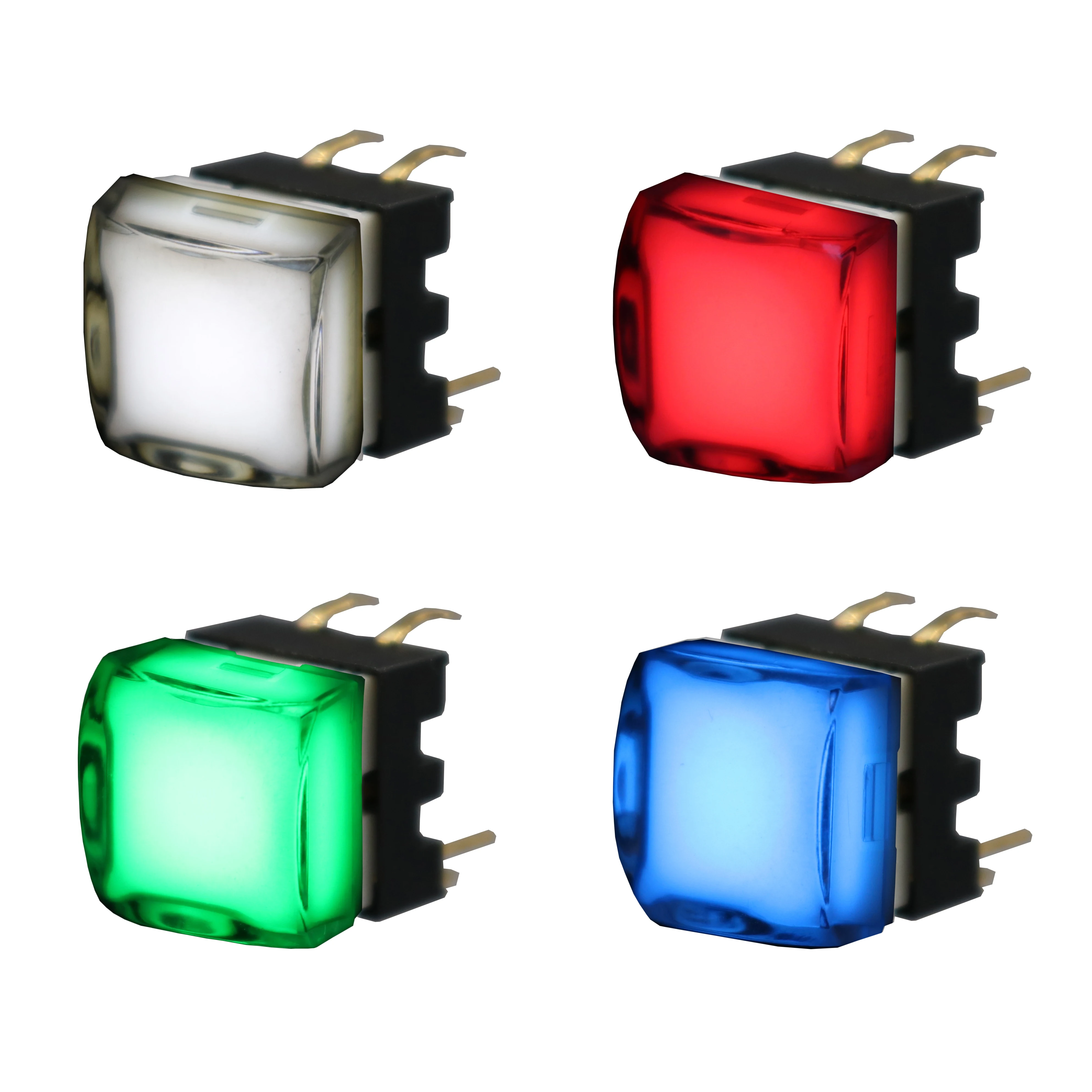 

1Pcs TS26 Square Transparent Cover With Led Light Momentary Push Button Switch
