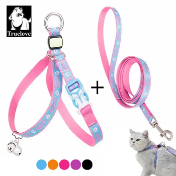 

Truelove Cat Harness And Leash Set Nylon Adjustable Reflective Kitten Puppy Traction Harness Belt Halter For Yorkies Chihuahua
