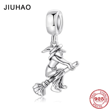 

Hot fairy tale Magical witch with Broom charms fashion Pendants fit Original Designer Necklaces Bracelet Jewelry making