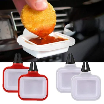 

Creative Sauce Dip Clip Car Sauce Holder Reusable For Ketchup Dipping Sauces BBQ Sauce Car Ketchup Stand