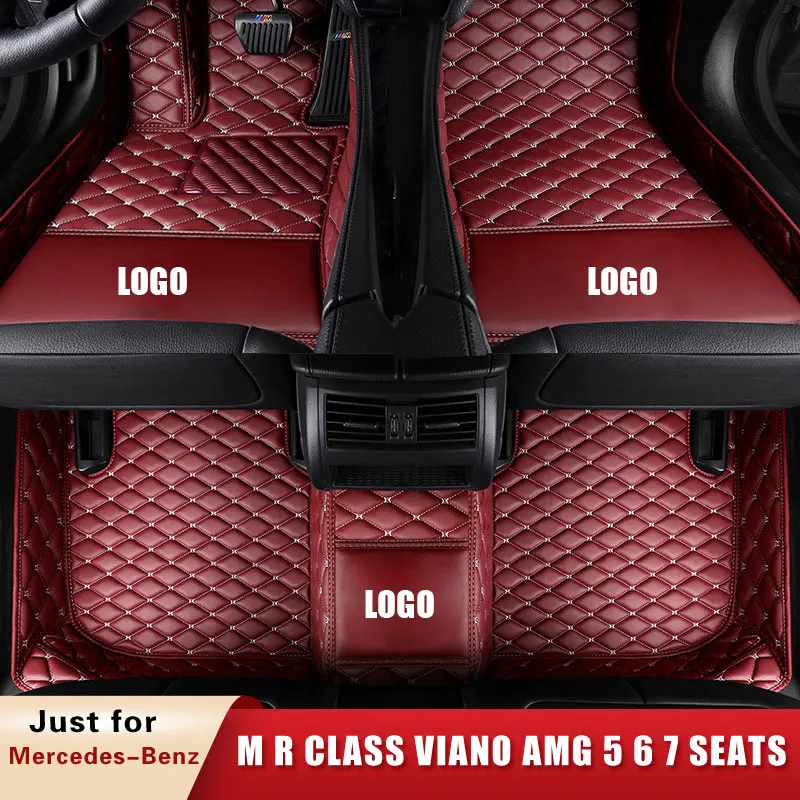 custom Car floor mats for Mercedes-Benz M R Class Klasse Clase Classe W163 W164 W166 W251 V251 Viano AMG 5 6 7 SEATS MPV SUV | Автомобили