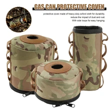 Gas Can Protective Cover Camouflage Outdoor Gas Canister Case Camping Gas Tank Storage Bag Propane Butane Cylinder Cover