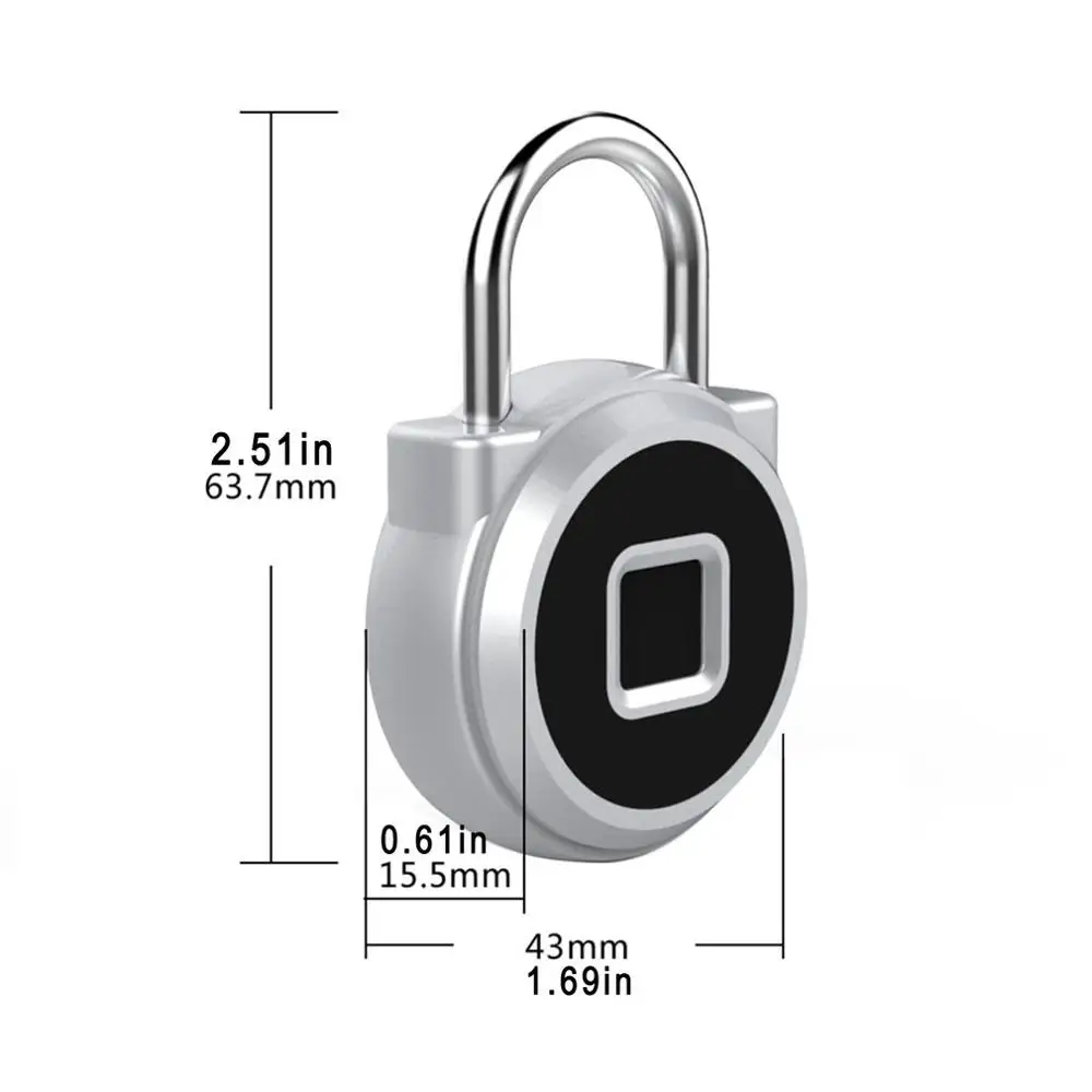 P10 Smart Keyless замок отпечатков пальцев Противоугонная дверь навесной для чемодана