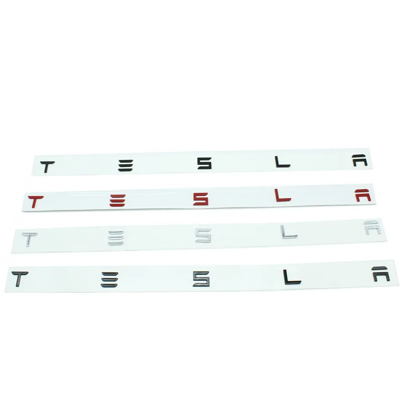 For Tesla Car Back Trunk Logo Replacement Letters For Tesla Model 3 Model X Y Model S Replace English alphabet Emblem Stickers car window stickers