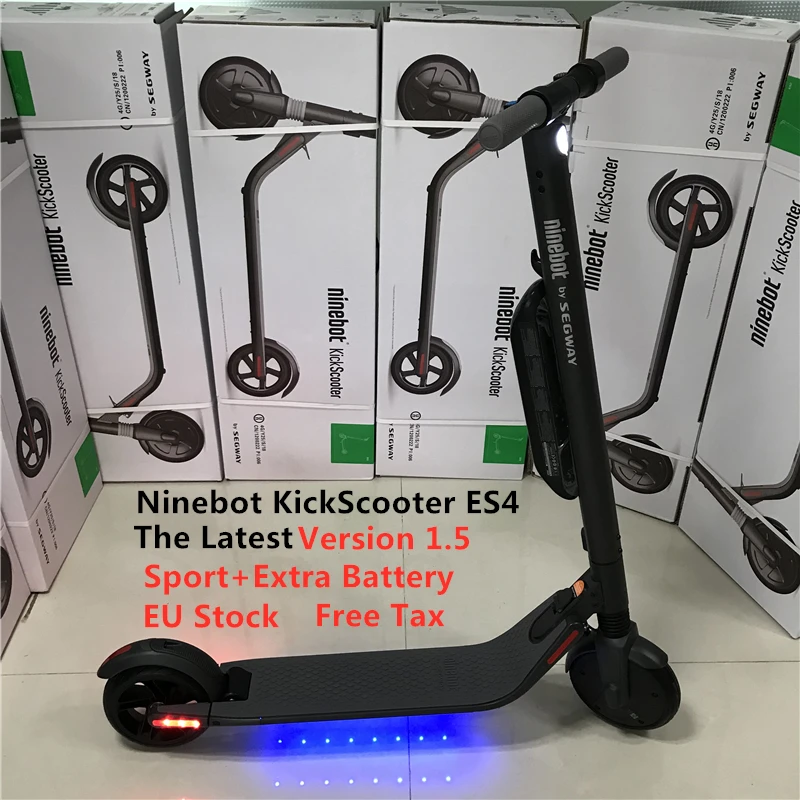  2019 Original Ninebot ES4 KickScooter Version1.5 Foldable Smart Electric Scooter Hoverboard Lightwe