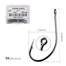  50pcs 10pcs Coating High Carbon Stainless Steel Barbed Carp Fishing Hooks Pack with Retail Original Box Fishing Hook Tackle 