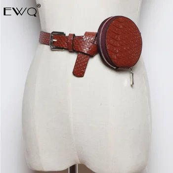 

EWQ /2020 Fashion New Accessory Removable Mini Pouch Belt Decoration Round Compact Belt With Mini- Pocket Al-match Men Women 115