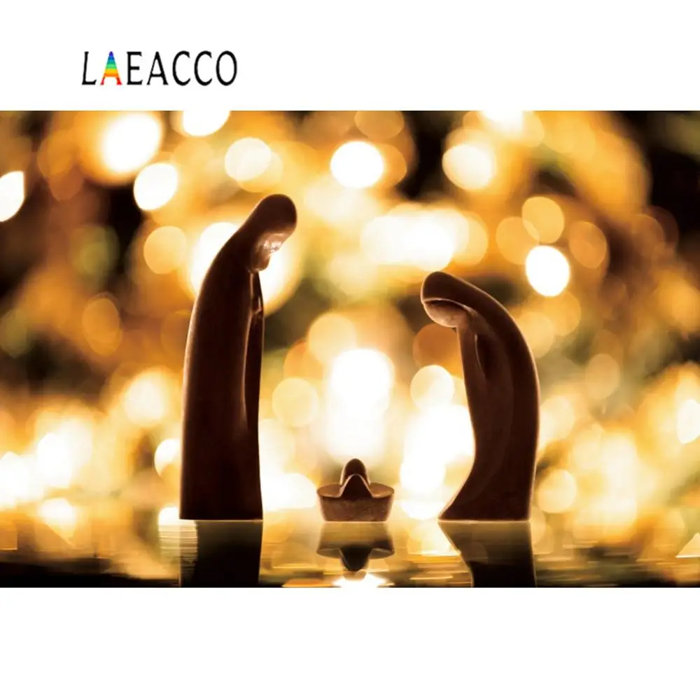 Laeacco Dreamy горошек светильник боке Иисуса рождения христианского Рождества