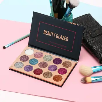 

Beauty Glazed New Nude Eyeshadow Palette Ultra Pigmented Glitter Shadow Pressed Glitter Make Up Flash Eye Shadow Palette