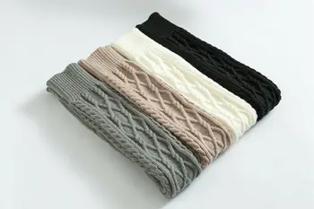 

1Pair Ladies Knit Soft Over Knee Long Stocking Thigh High Warm Legging Elastic Knitted Solid Stockings