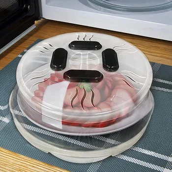 

Magnetic Microwave Plate Cover Splatter Guard with Steam Vents and Strong Magnets. Microwave Cover. Anti Splash Lid Keeps Microw