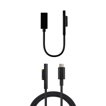 

0.2M Female USB-C Charging Cable for Surface Pro 6/5/4/3 & Nylon Braided USB-C Charging Cable for Surface Pro 6/5/4/3