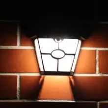 Шестигранный светодиодный светильник на солнечных батареях, водонепроницаемый настенный светильник, теплый белый ABS светильник для наружного сада и двора