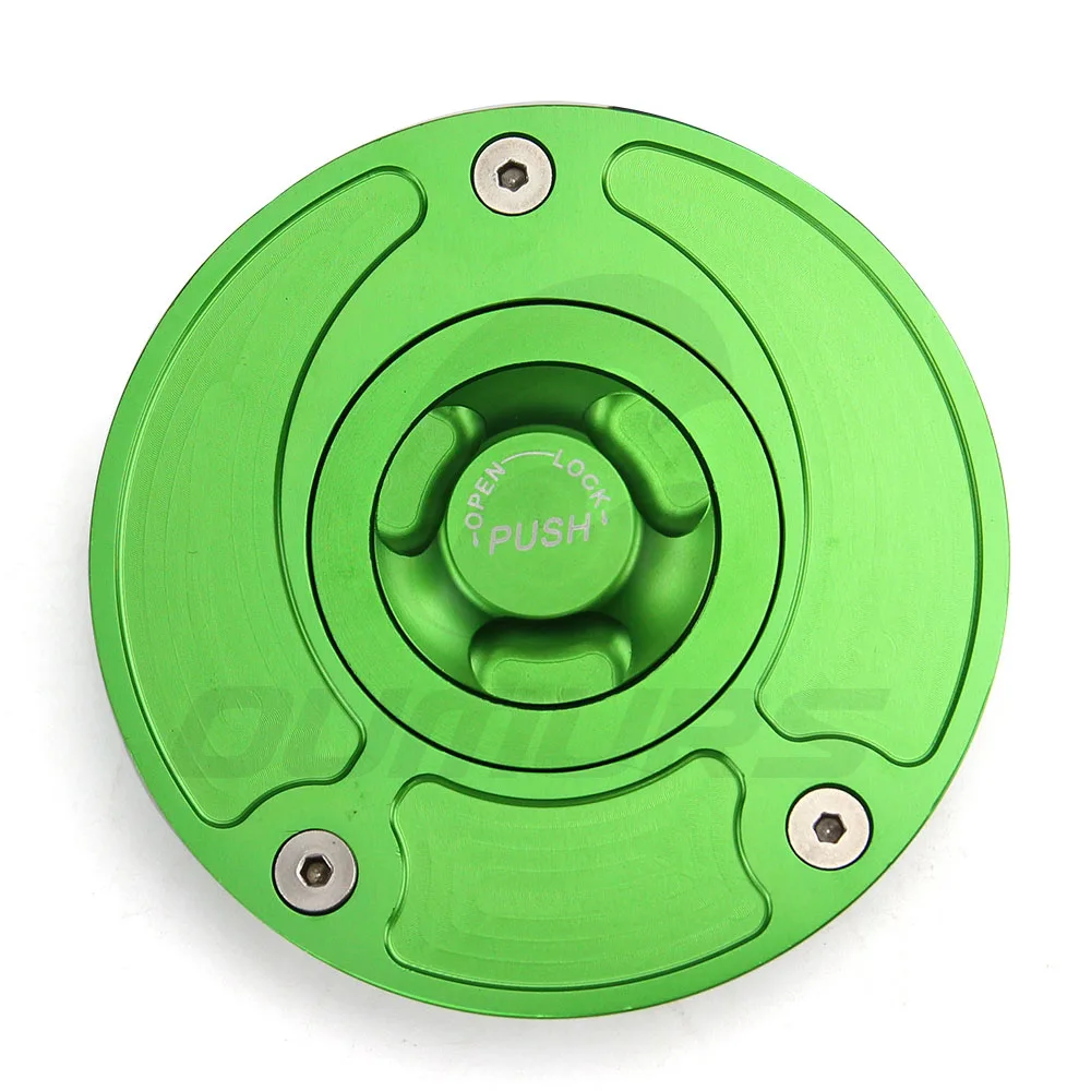 OUMURS мотоцикл без ключа CNC газовый топливный бак Крышка для Suzuki GSX-R600 700 750 1000 1300 2003-2013 Gladius SV1000 GSF650F - Цвет: Green
