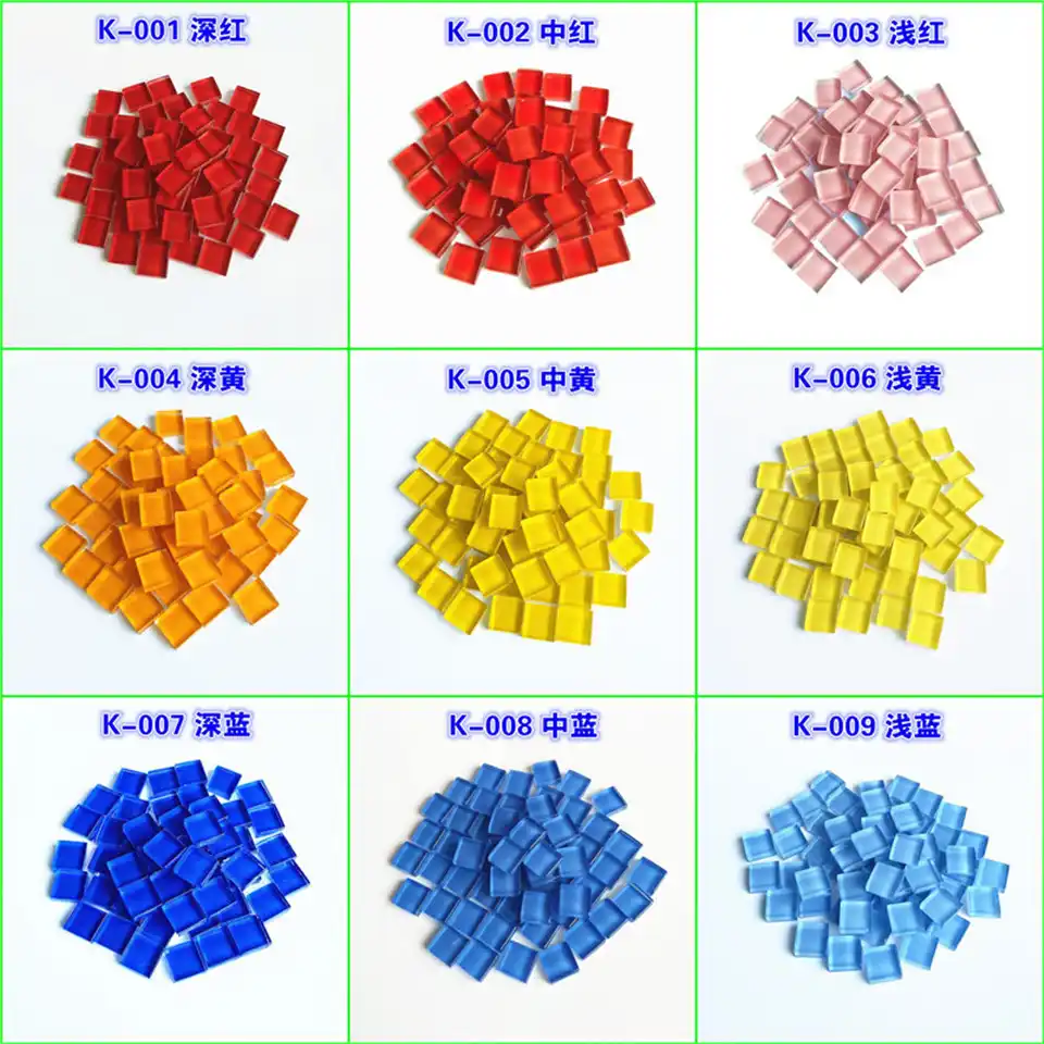 Creative Handmade Material Square Glass Mosaic Tile Child Kids Puzzle Diy Art Crafts Tool Kits Transparent Stone Decor 100g Lot Mosaic Making Aliexpress