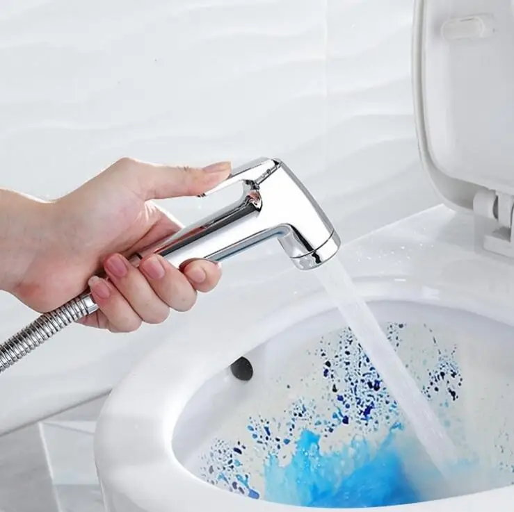 

Handheld Toilet bidet sprayer set Kit Stainless Steel Hand Bidet faucet for Bathroom hand sprayer shower head self cleaning