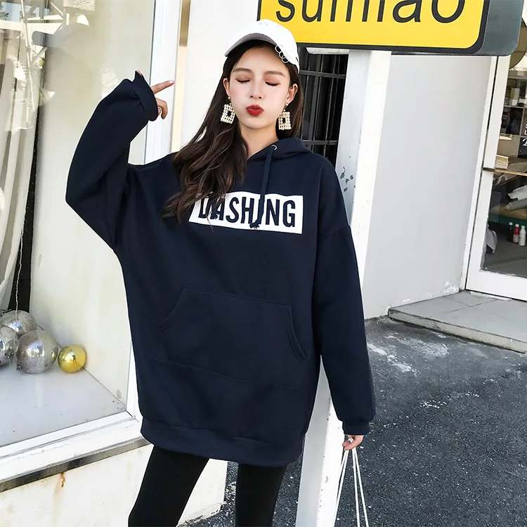 

VIDEO + Photo Shoot 2019 Spring Clothing New Style Fashion WOMEN'S Dress Korean-style Printed Long-sleeved Sweater Dress