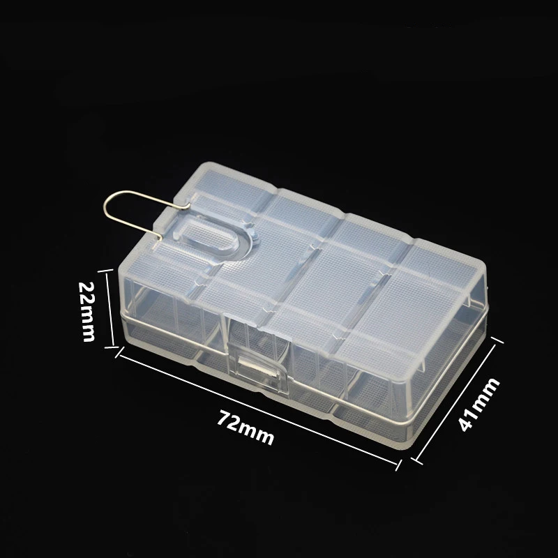 

10pcs/lot Plastic Battery Holder Protective Case Storage Box for 4 x CR123A CR2 16340 14250 Lithium Batteries with Hook Cover
