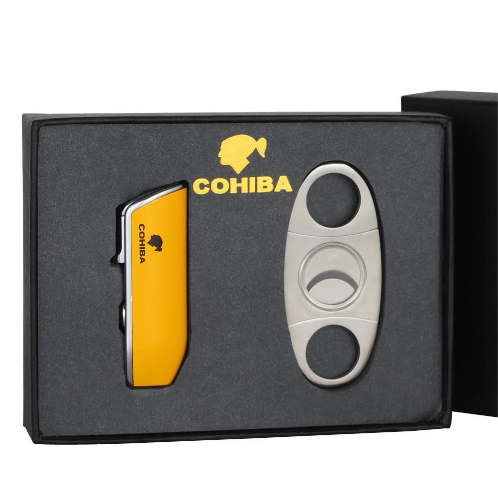 Зажигалка для сигар COHIBA металлическая ветрозащитная | Дом и сад