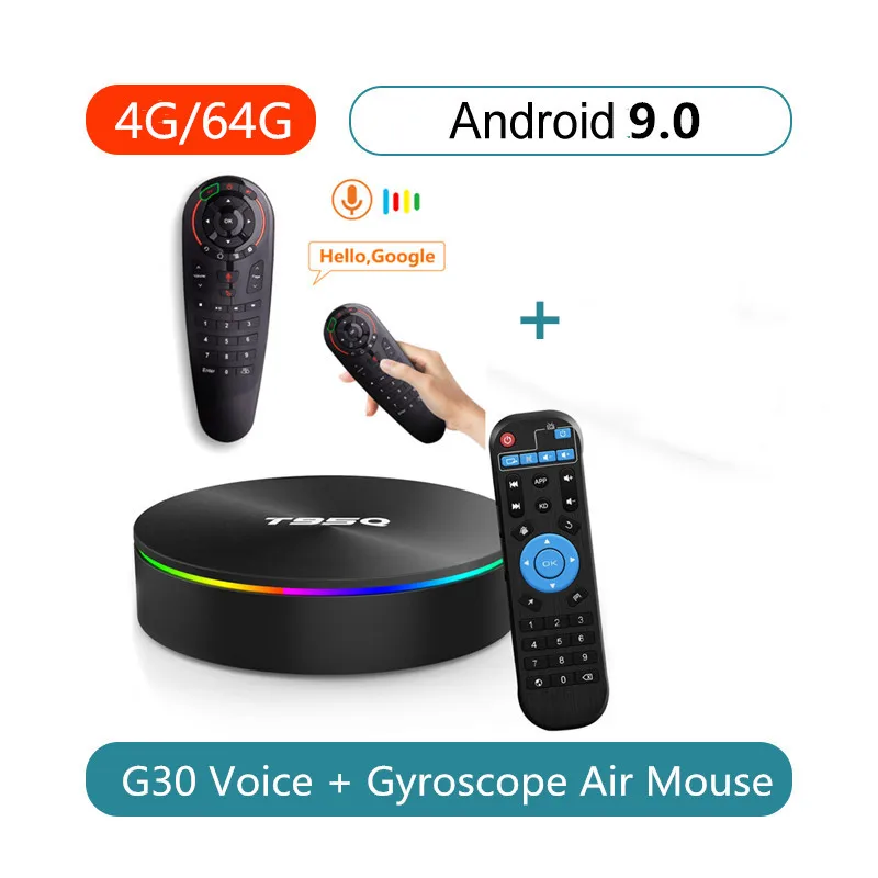 Android 9,0 ТВ приставка T95Q ТВ приставка 4 Гб 64 ГБ Android 8,1 Amlogic S905X2 ТВ приставка четырехъядерный 2,4 ГГц 5 ГГц двойной wifi BT4.1100M 1000 м - Цвет: 4G64G G30