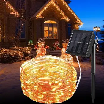 

Fairy Lights Light String Luminous Warm Beautiful Eco-Friendly Solar Powered Metal 20M Wedding Christmas Decor Holiday Lighting