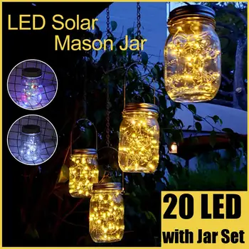 

with Jar Set 20LED Fairy Light Solar For Mason Lid Insert Color Changing Garden Decor christmas lights outdoor wedding decor