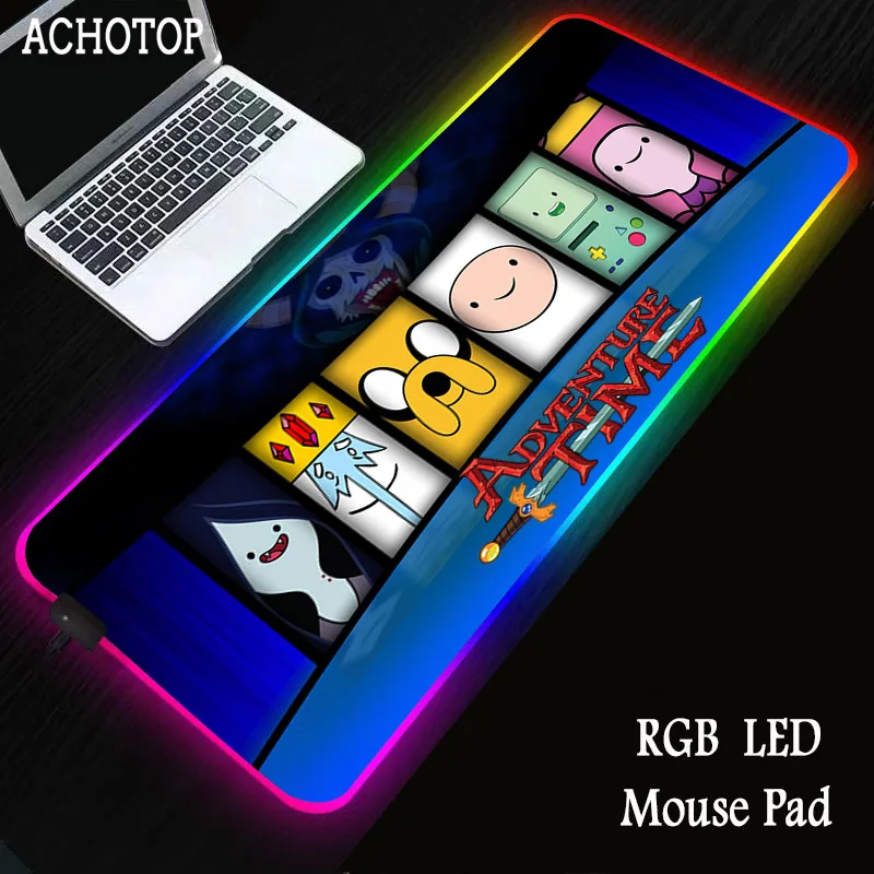 

Adventure RGB Large Gaming Mouse Pad RGB USB LED Gamer 900x400mm Keyboard Mousepad Locking Edge Mice Mat For PC Computer Laptop