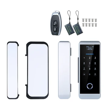 

Smart Fingerprint Lock Glass Door Lock 5 Ways to Unlock Intelligent Audio Navigation Doorbell Attendance Device Touchscreen