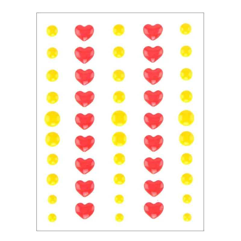 

Heart Shape Sugar Sprinkles Self-adhesive Enamel Dots Resin Sticker For Scrapbooking / DIY Crafts / Card Making Decoration