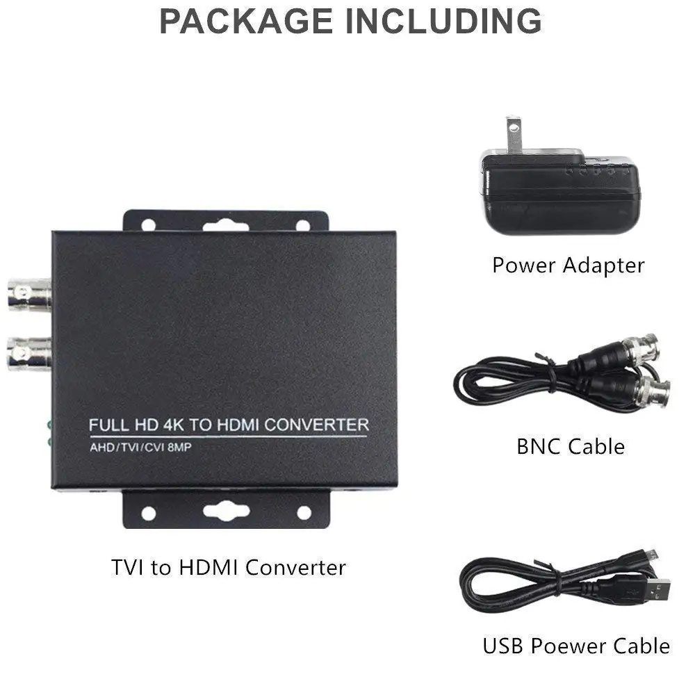 HDMI конвертер адаптер Full HD 4K 1080P 8MP BNC преобразователь видеосигнала HDMI монитор HDTV DVRs конвертировать TVI CVI AHD видео сигнал