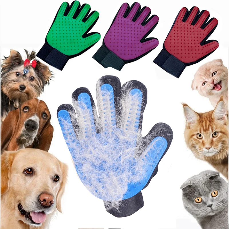 Cat Dog Grooming Deshedding Brush Glove Brush Comb Pet Grooming Glove