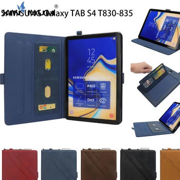 

Magnetic Leather Book Case for Samsung Galaxy Tab S4 10.5 Inch SM T830 T850 Flip Folding Card Slot Cover Pencil Holder