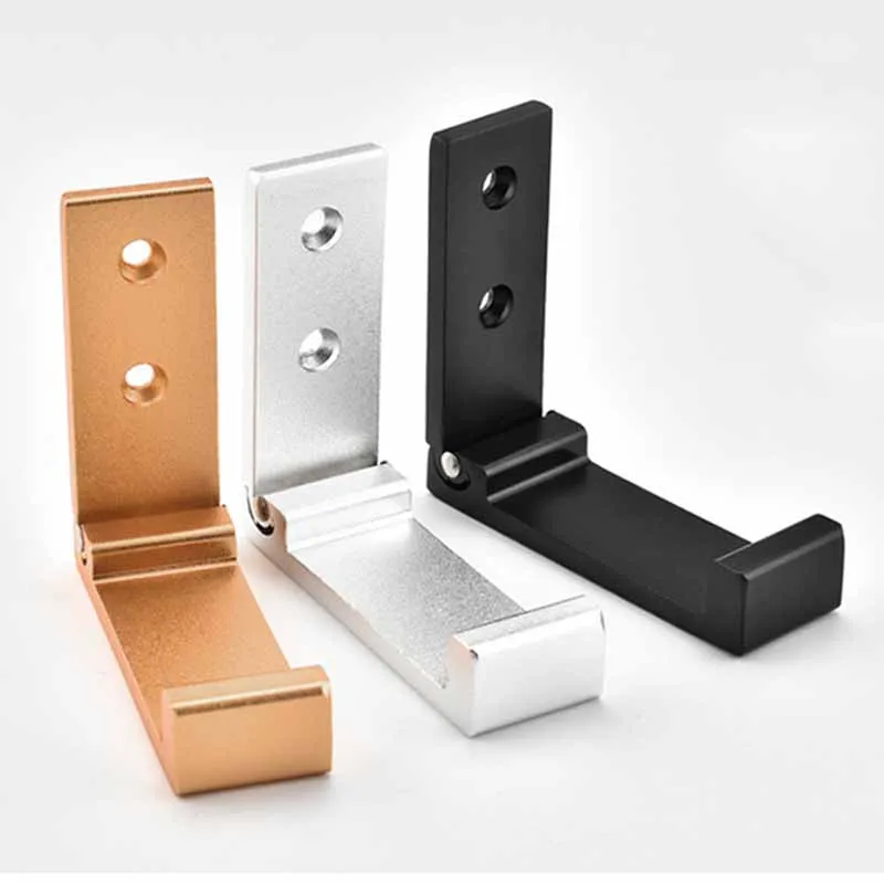 Folding Door Wall Hook Coat Clothes Hanger Home Bathroom Bedroom Aluminum Alloy