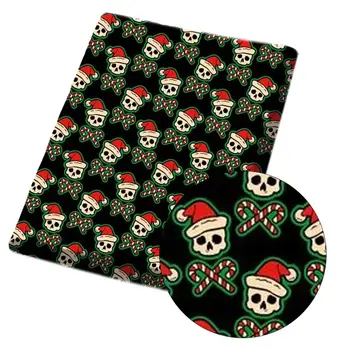 

IBOWS Polyester Cotton Cloth Fabric Christmas Celebration Theme Fabric For Handmade Crafts Garment Bag DIY Sewing 45*150cm/pc