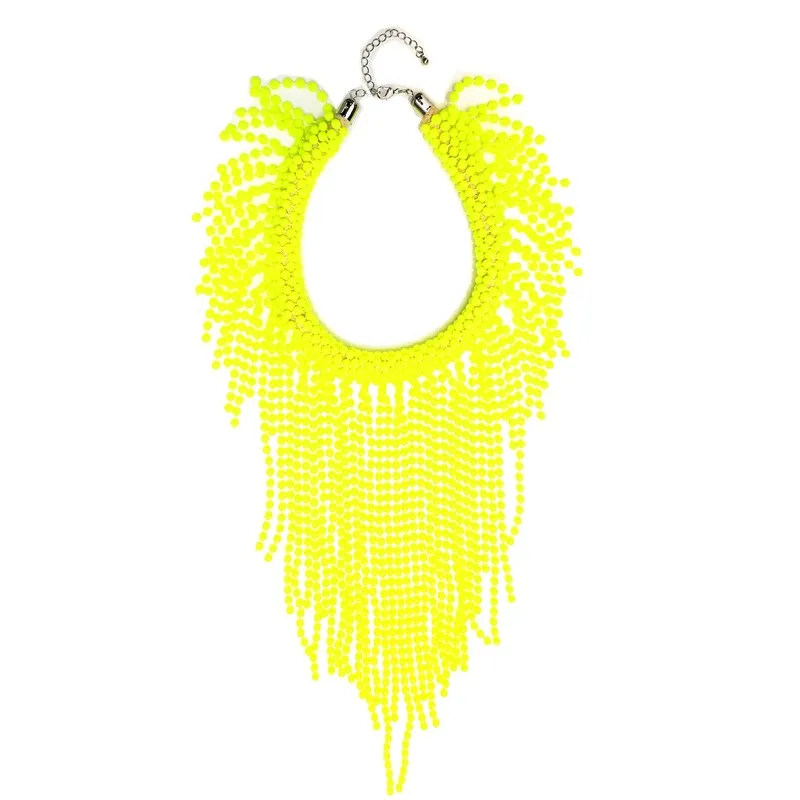 8 шт./партия женские неоново-желтые чокеры | Украшения и аксессуары