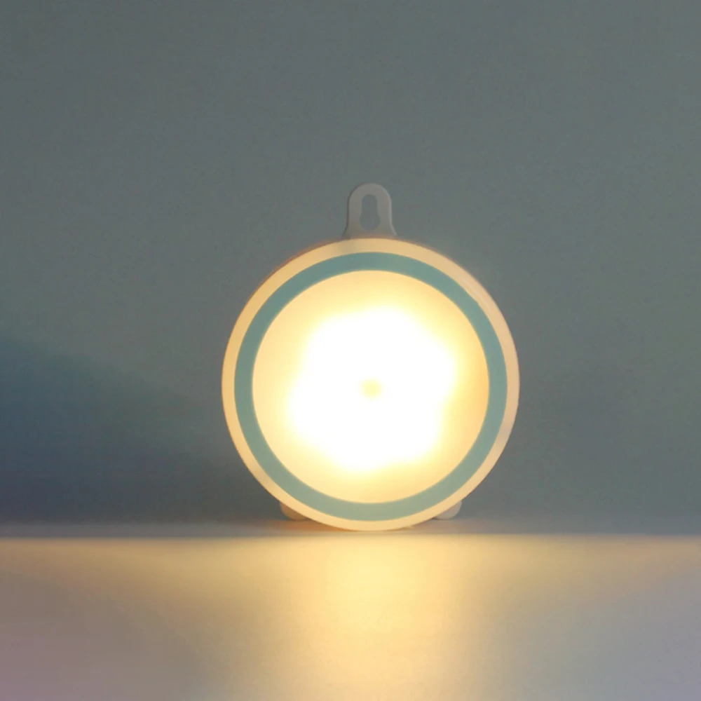 Junejour USB Перезаряжаемый Ночной светильник, клейкая Светодиодная лампа для внутреннего декора, лампа для коридора, ABS, для спальни, датчик движения, портативный - Испускаемый цвет: 1 gear warm white