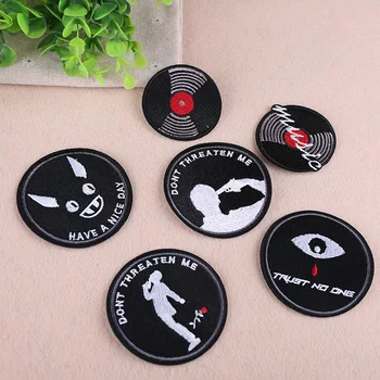 

Suicide with a Gun Patches for Clothes DIY Stripes Iron on Transfer Appliques Clothing Stickers Embroidery Badges for Backpack