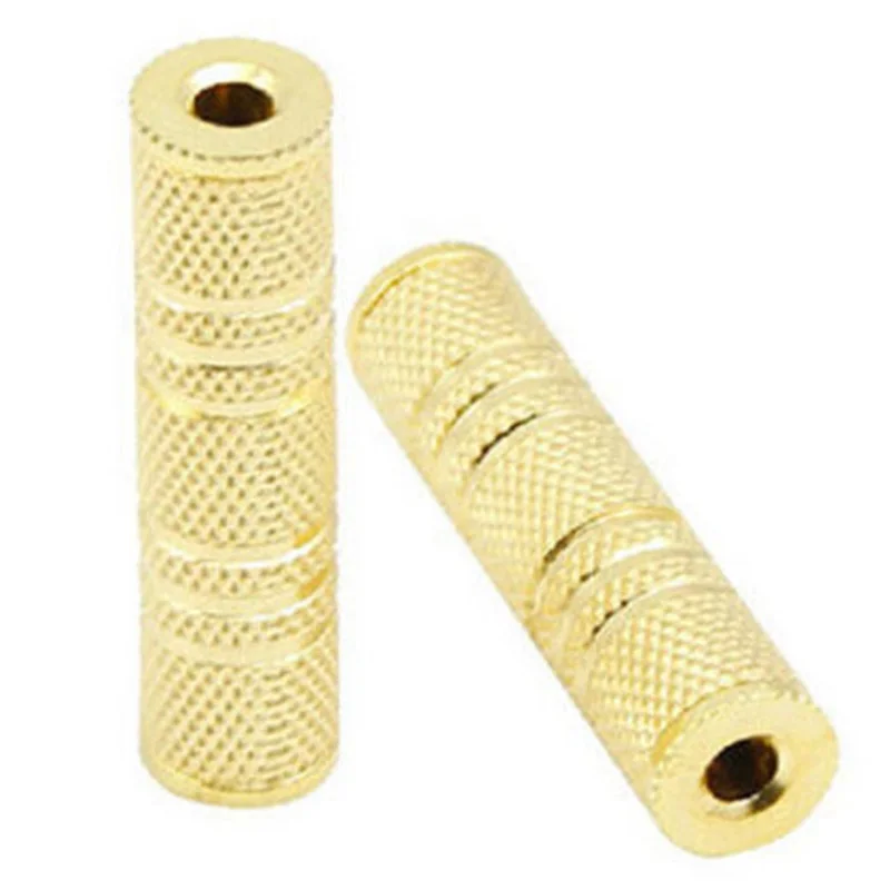 

1pc 3.5mm Female to Female Coupler Gold-plated Stereo Jack Coupler High Quality Audio Connector Adapter Coupler