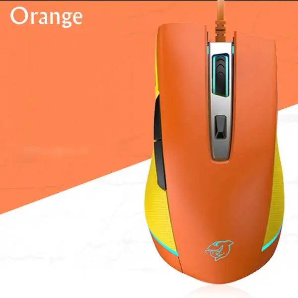 Оранжевый 16000 dpi Ajazz Douyu DMG-700 RGB с подсветкой USB Проводная компьютерная игровая/Офисная макро-мышь программируемая настольная игровая мышь Gami - Цвет: Оранжевый