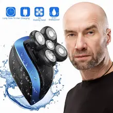 Электробритва для мужчин лысый профессиональный беспроводной водонепроницаемый USB Перезаряжаемый 5D плавающее лезвие триммер для бороды