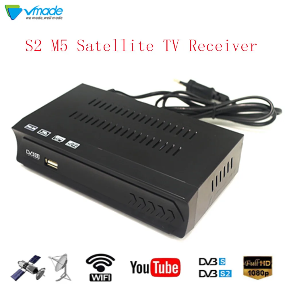 Satellite TV Receiver Decoder Tuner AV2018 DVB S2 + USB WIFI Dongle Adapter Receptor with MPEG 2