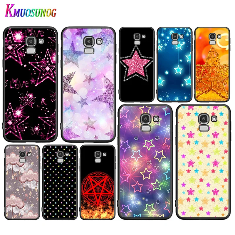 Five-pointed star For Samsung Galaxy J2 J3 J4 Core J5 J6 J7 J8 Prime Duo Plus 2018 2017 2016 Black Phone Case | Мобильные телефоны