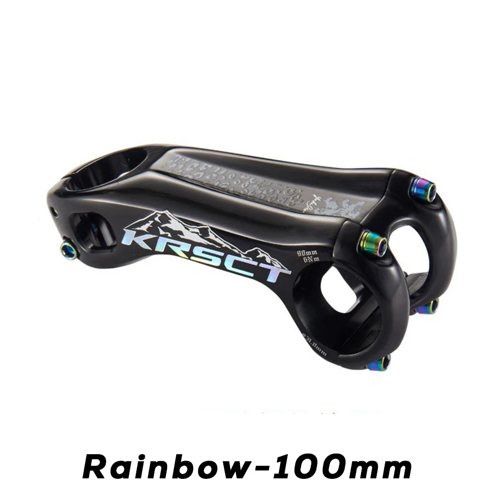 rainbow-100mm KRSCT руля велосипеда дорожный 20 градусов руля дорожный MTB велосипед Легкая ручка 7075CNC ручка из алюминиевого сплава 28,6/31,8 мм 80/90/100 мм - Цвет: rainbow-100mm