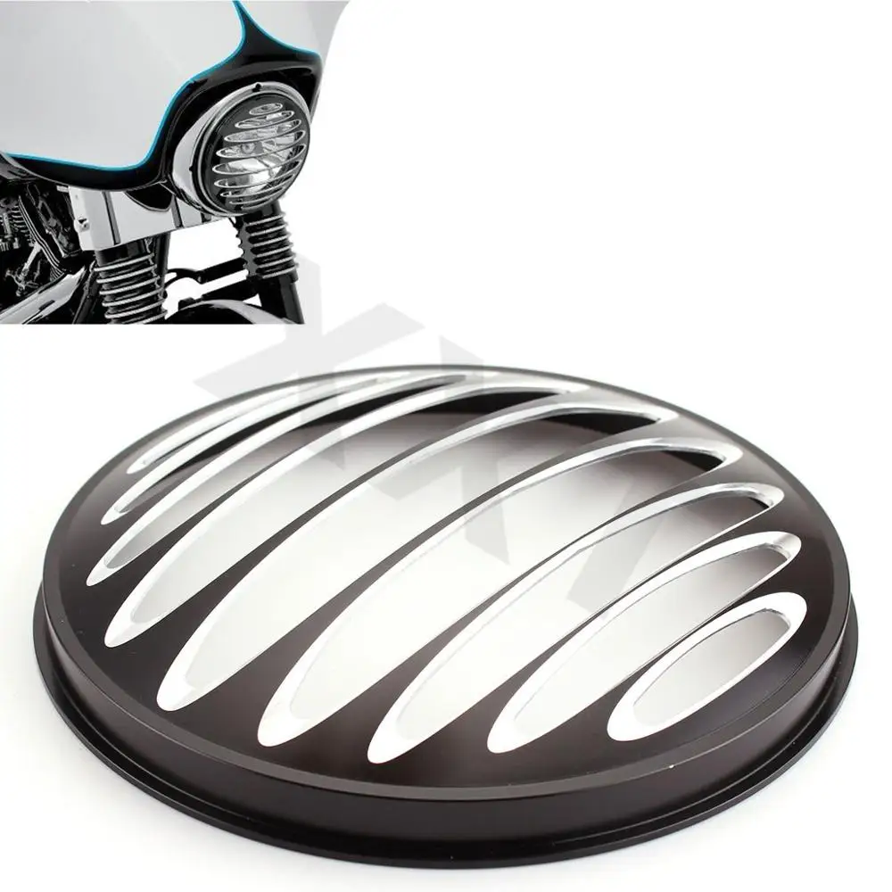 

7 inch gliding headlights CNC headlight protection cover for Harley-Davidson FLHT/ FLHX/ FLTR Models With 7"" Diameter Headlight