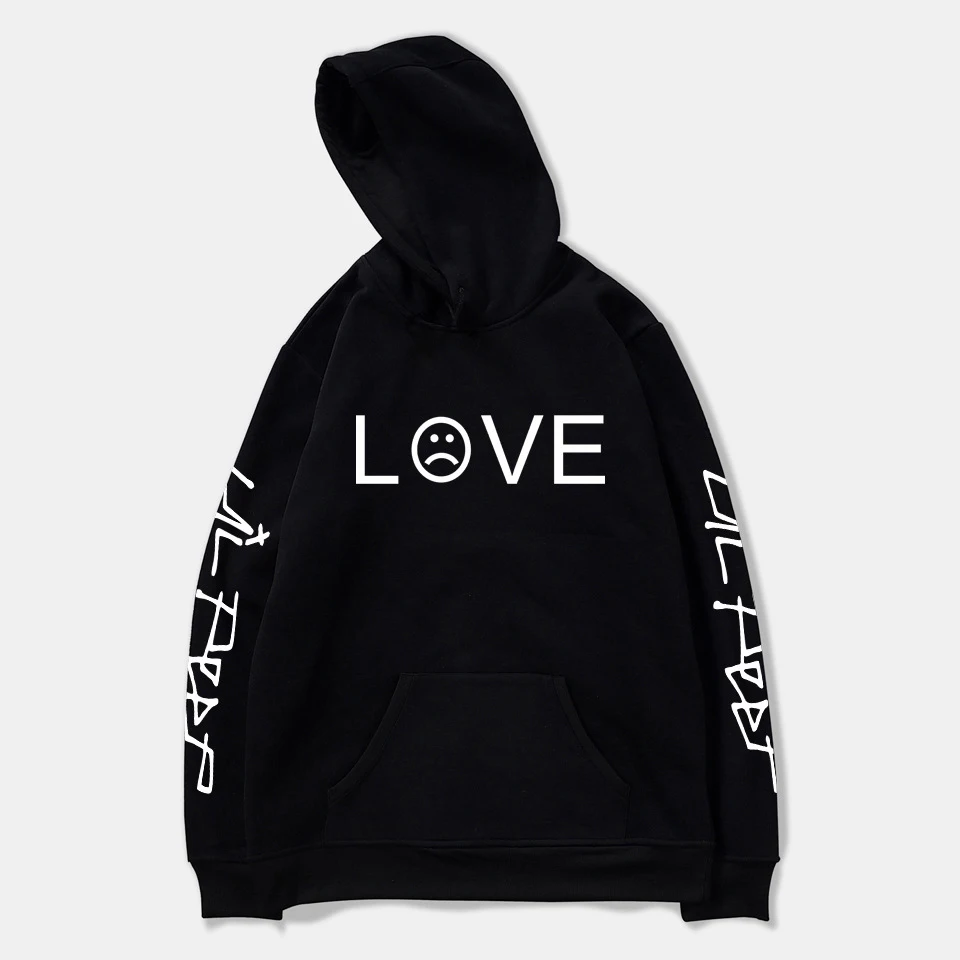 love Lil Peep sad face Hand writing Boys Man fleece Hoodie couple clothes ZIIART | Мужская одежда