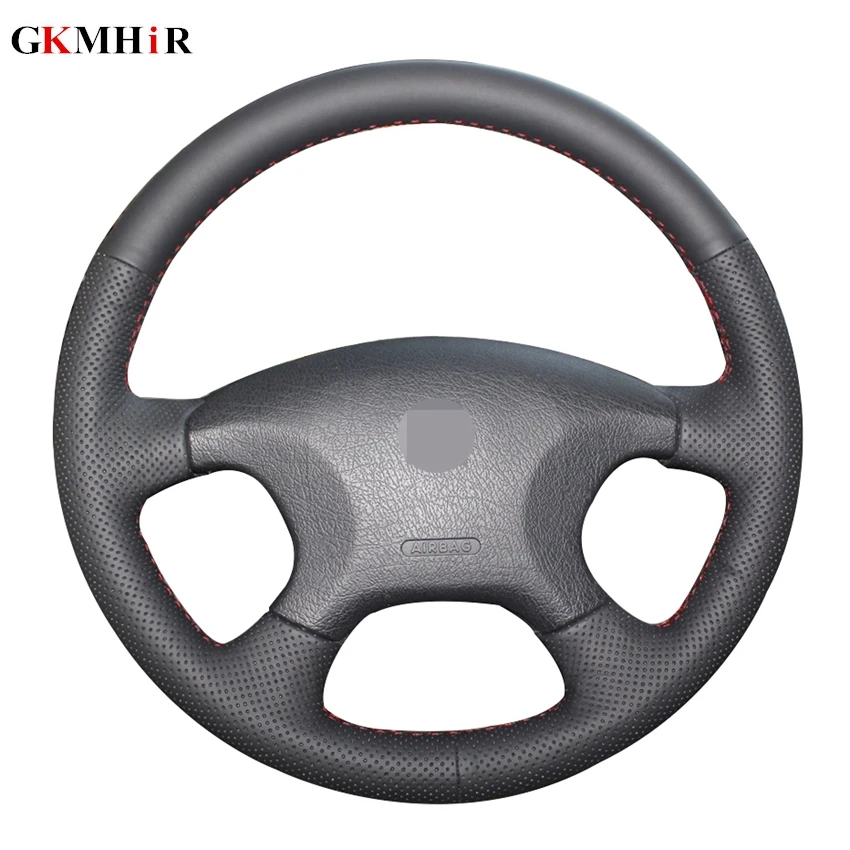 

DIY Hand-stitched Black Soft Artificial Leather Car Steering Wheel Cover for Citroen Elysee c-elysee Citroen Xsara Picasso